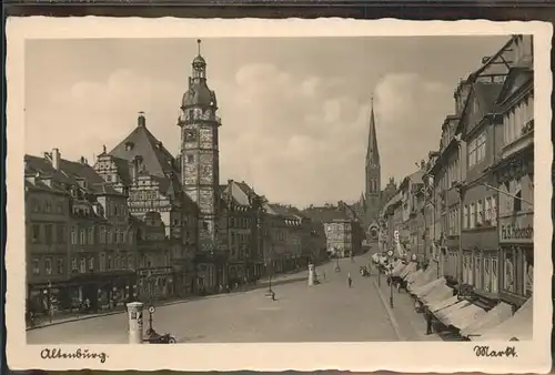 Altenburg Thueringen Markt Rathaus Kirche Kat. Altenburg