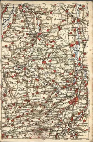 Altenburg Thueringen Landkarte Altenburg und Umgebung Kat. Altenburg