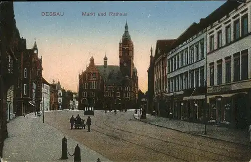 Dessau-Rosslau Markt und Rathaus / Dessau-Rosslau /Anhalt-Bitterfeld LKR