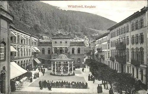 Wildbad Schwarzwald Kurplatz Pavillon Kat. Bad Wildbad