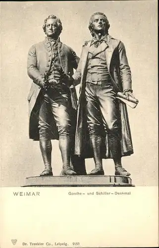 Weimar Thueringen Goethe und Schiller Denkmal / Weimar /Weimar Stadtkreis