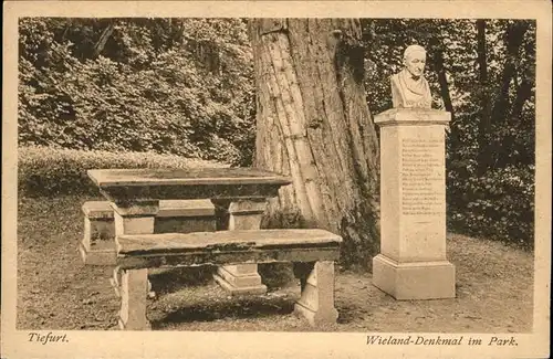 Tiefurt Wieland Denkmal im Park Kat. Weimar