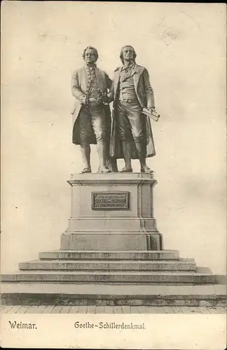 Weimar Thueringen Goethe und Schiller Denkmal / Weimar /Weimar Stadtkreis