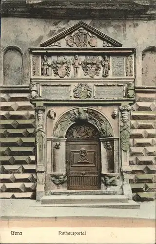 Gera Rathaus Portal Kat. Gera