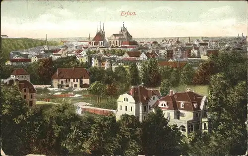 Erfurt Blick ueber die Stadt Kat. Erfurt