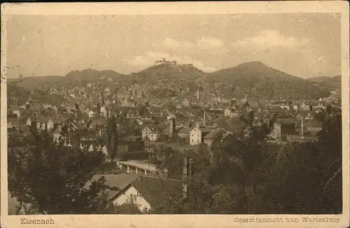 Eisenach Thueringen Gesamtansicht von Wartenberg Kat. Eisenach