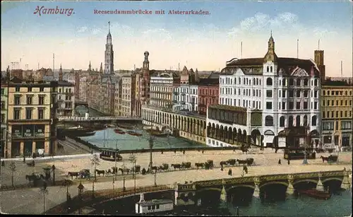 Hamburg Reesendammbruecke mit Alster Arkaden Kat. Hamburg