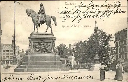 Hamburg Kaiser Wilhelm Denkmal Kat. Hamburg