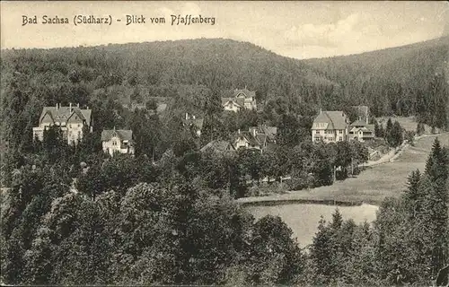 Bad Sachsa Harz Panorama Blick vom Pfaffenberg Kat. Bad Sachsa