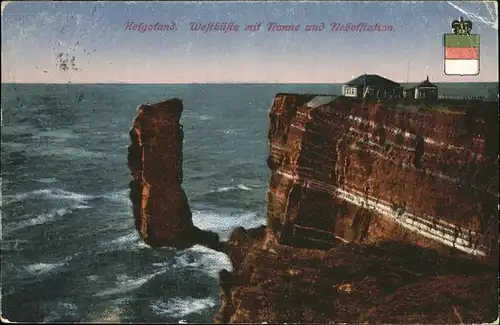 Helgoland Westkueste mit Nonne und Nebelstation / Helgoland /Pinneberg LKR