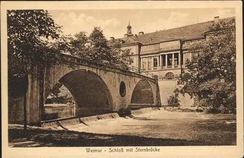 Weimar Thueringen Schloss mit Sternbruecke Kat. Weimar