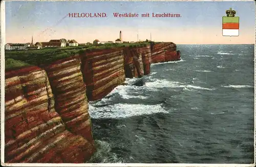 Helgoland Westkueste mit Leuchtturm / Helgoland /Pinneberg LKR