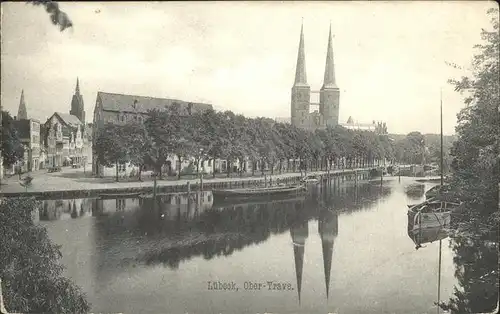 Luebeck Partie an der Trave Marienkirche Kat. Luebeck