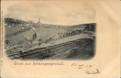 Johanngeorgenstadt Panorama Eisenbahn Kat. Johanngeorgenstadt