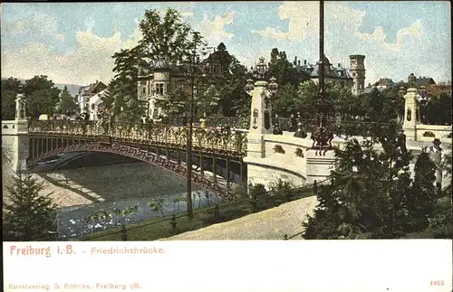 Freiburg Breisgau Friedrichsbruecke Kat. Freiburg im Breisgau