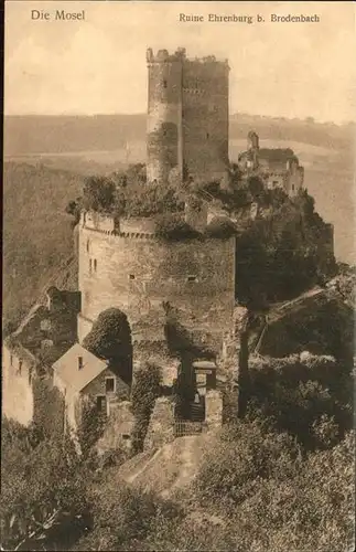 Brodenbach Ruine Ehrenburg Mosel Kat. Brodenbach