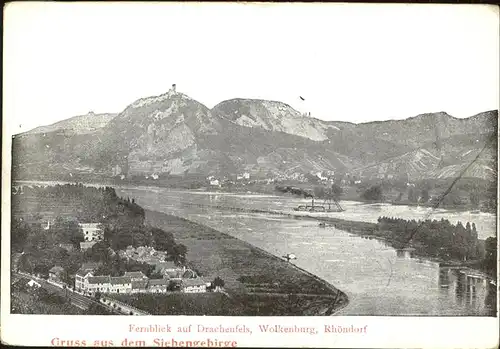 Rhoendorf Drachenfels Wolkenburg Siebengebirge Kat. Bad Honnef