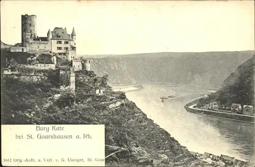 St Goarshausen Burg Katz Rhein  Kat. Sankt Goarshausen