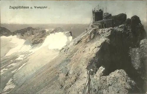 Zugspitze Zugspitzhaus Westgipfel Kat. Garmisch Partenkirchen