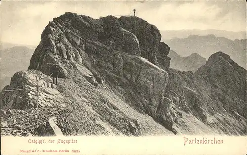 Partenkirchen Ostgipfel der Zugspitze Bergsteiger Kat. Garmisch Partenkirchen