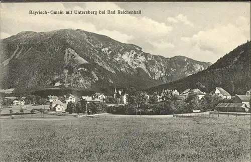 Bad Reichenhall Bayrisch Gmain mit Untersberg Kat. Bad Reichenhall