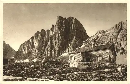 Hornbachkette Hermann Barth Huette Wolfebnerspitze Kat. Oberstdorf