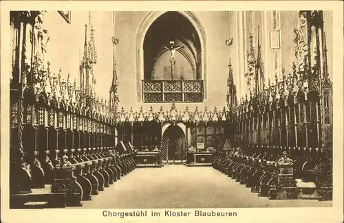 Blaubeuren Chorgestuehl im Kloster Kat. Blaubeuren