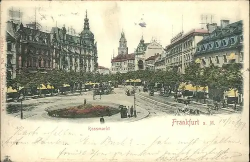 Frankfurt Main Rossmarkt Reliefkarte Kat. Frankfurt am Main
