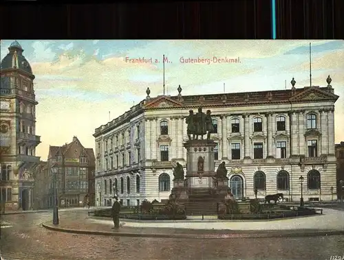 Frankfurt Main Gutenberg Denkmal Kat. Frankfurt am Main