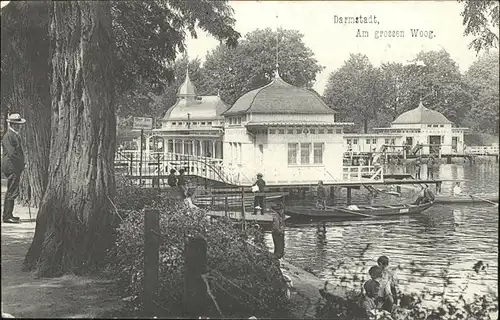 Darmstadt Am Grossen Woog Boote  Kat. Darmstadt