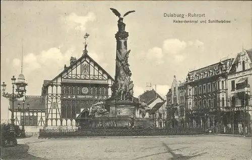 Duisburg Ruhr Kaiserdenkmal Schifferboerse / Duisburg /Duisburg Stadtkreis
