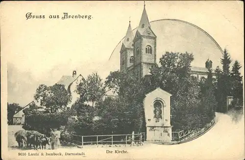 Arenberg Koblenz Kirche Ochsenwagen Kat. Koblenz