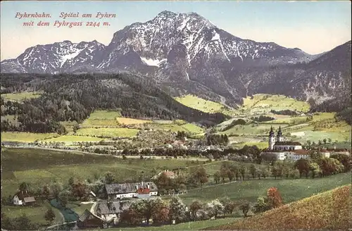 Spital Pyhrn Panorama mit dem Phyrgass Kat. Spital am Pyhrn