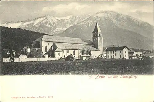 St Zeno Bayerisch Gmain Teilansicht mit Lattengebirge Kirche