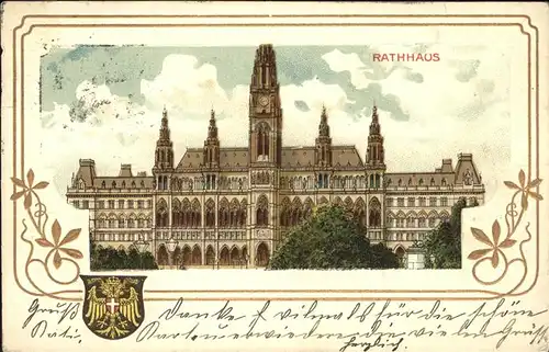 Wien Rathaus Wappen Kat. Wien