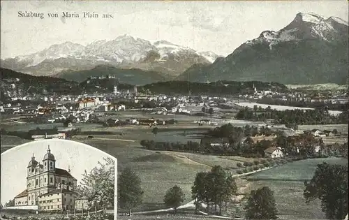 Salzburg Oesterreich Panorama Blick von Maria Plain Kat. Salzburg