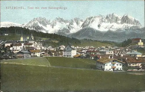 Kitzbuehel Tirol Panorama Blick auf Kaisergebirge Kat. Kitzbuehel