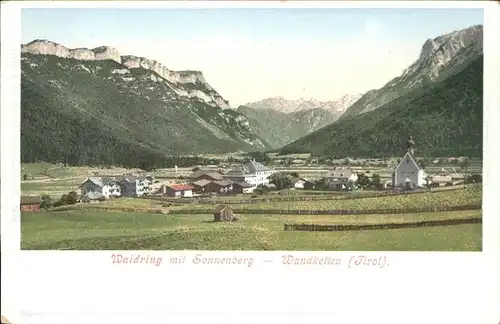 Waidring Tirol Panorama Strubtal mit Sonnenberg Wandketten Kat. Waidring