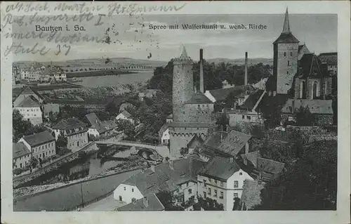 Bautzen Spree mit Wasserkunst  Kat. Bautzen