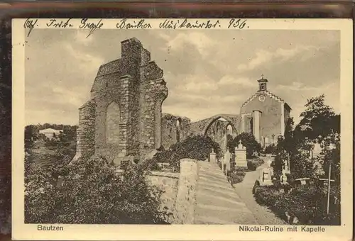 Bautzen Nikolai Ruine Kapelle Kat. Bautzen