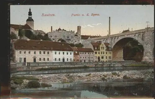 Bautzen an der Spree Bruecke Kat. Bautzen