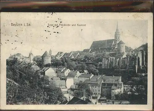 Bautzen total mit Petrikirche Kaserne Kat. Bautzen
