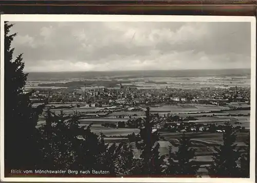 Bautzen Blick vom Moenchswalder Berg Kat. Bautzen