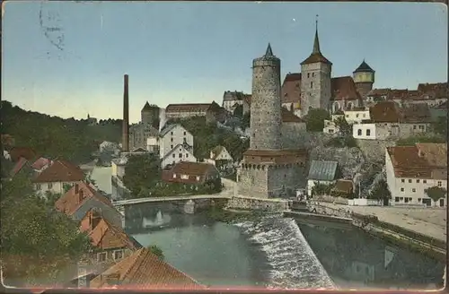 Bautzen Von Kronprinzenbruecke auf Wasserkunst Kat. Bautzen