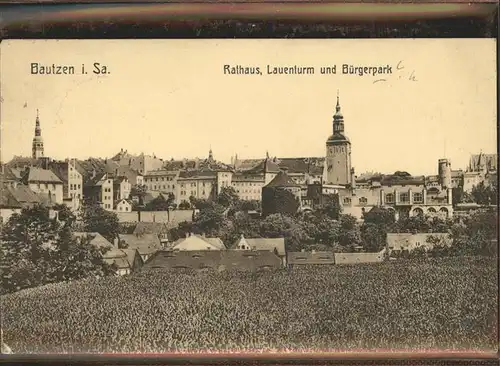 Bautzen Rathaus Lauenturm Buergerpark Kat. Bautzen