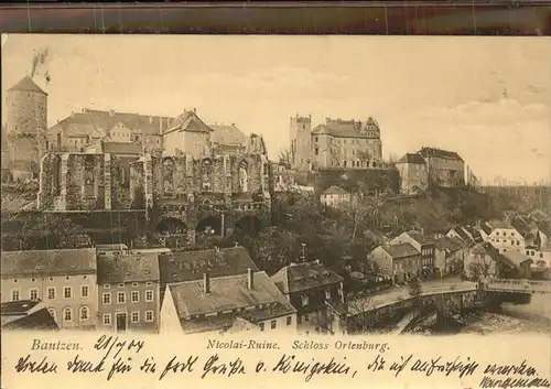 Bautzen Nicolai Ruine Schloss Ortenburg Kat. Bautzen