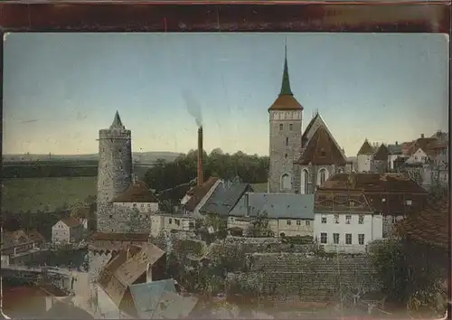 Bautzen Blick vom Buergergarten auf Michaeliskirche alte Wasserkunst Kat. Bautzen