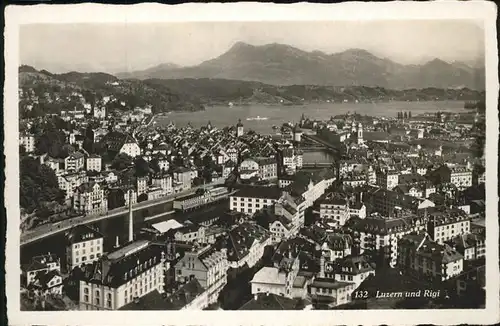 Luzern LU und Rigi Panorama / Luzern /Bz. Luzern City