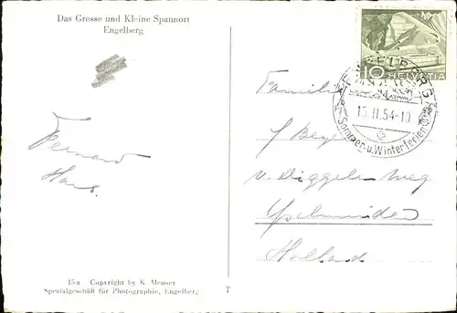 kk14219 Engelberg OW Das Grosse und Kleine Spannort Kategorie. Engelberg Alte Ansichtskarten