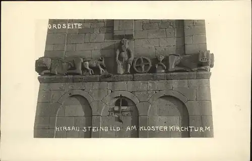 kk14266 Hirsau Steinbild am Klosterkirchturm Nordseite Kategorie. Calw Alte Ansichtskarten